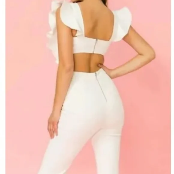 White Jealous Tomato Jumpsuit - Size M - Picture 3 of 3